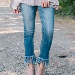 Medium Wash Fringe Frayed Crop Bottom Jeans | Fringe jeans, Frayed .