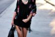 How to Wear Fringe Kimono: 15 Chic Outfit Ideas - FMag.c