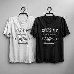 Best friend gift funny matching t shirt graphic tee for women .