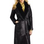 Black leather trench coat with fur collar | Coat, Leather coat .