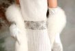 White Gatsby style dress with fox fur More | Vintage dresses .