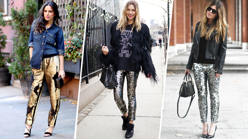 How to Make Sequin Pants Look Cool | StyleCast