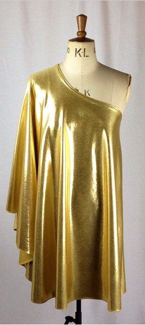 Disco Outfits : Baylis & Knight Gold Lame STUDIO 54 Batwing 70's .