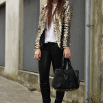 Gold sequin jacket (With images) | Fashion, Gold sequin jacket, Sty