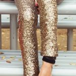 Champagne Gold Sequin Leggings | Glam Rock | Cute concert outfits .