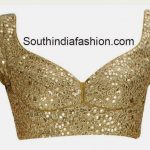 gold color saree blouse (With images) | Gold saree blouse designs .