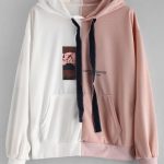 Front Pocket Two Tone Graphic Hoodie zaful #zaful ,champion hoodie .