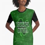 Irish Diva - St Patrick's Day Clover' Graphic T-Shirt Dress by .