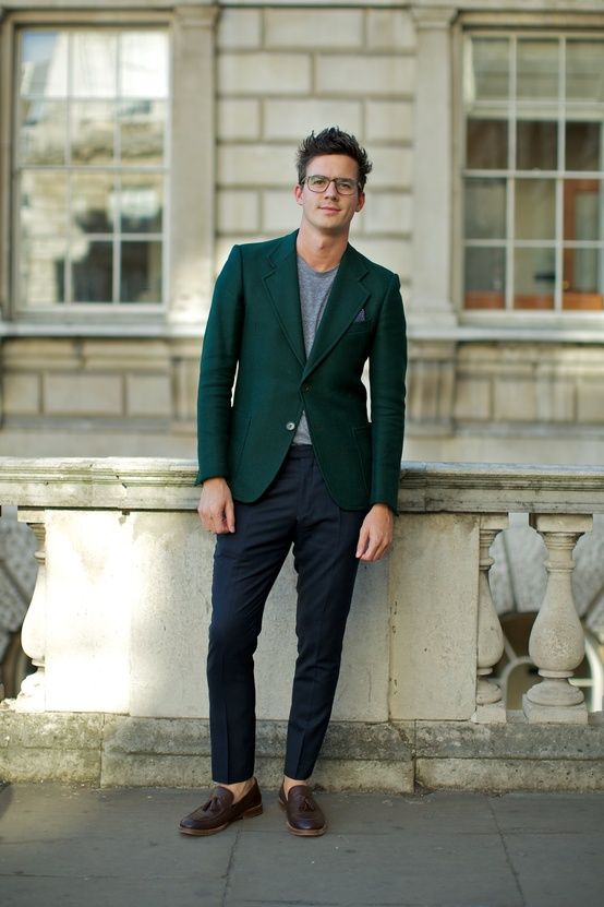 Green Blazer. | Green pants men, Mens fashion blog, Well dressed m