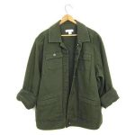 Vintage Army Green Jean Jacket 90s Dark Green Denim Grunge Jacket .