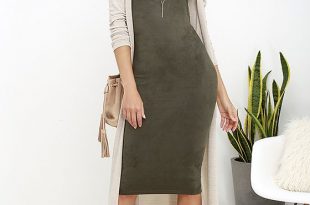 Have it Suede Olive Green Midi Dress | Green dress outfit, Winter .