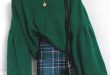 green-over-sized-sweater-green-plaid-skirt-outfit-idea-for-fall .