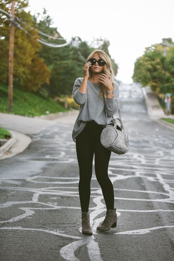 Grey Ankle Boots Outfit Ideas for Women