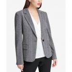 Women DKNY One-Button Blazer The perfect embodiment of elegance .