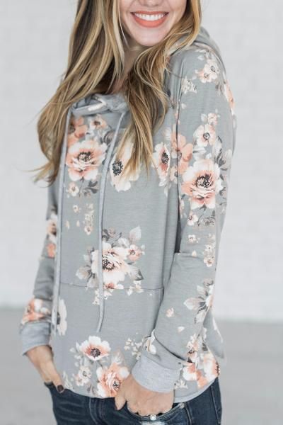 Hailey Hoodie - Heather Grey \ cute hoodie, fall outfit, easy .