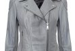 Grey Leather Jacket Womens | Outdoor Jack