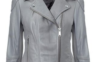Grey Leather Jacket Womens | Outdoor Jack