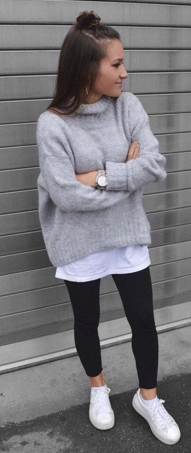 35 Basic Fall Outfits Copy Now | Simple outfits, Sneakers fashion .