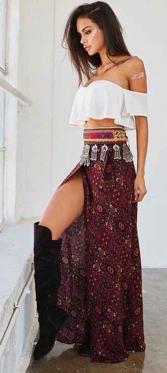 Gypsy Skirt Outfit Ideas for
  Women