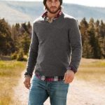 Half-zip sweater and plaid button down | Mens outfits, Mens .