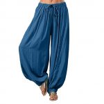 UROSA Women Plus Size Solid Color Harem Pants Casual Yoga Pants .