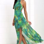 Tropic of Discussion Green Tropical Print Maxi Dress | Hawaiin .