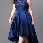 Plus-Size High-Low Prom Dress with Illusion Lace | Plus size .