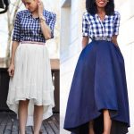 Outfits With High Low Shirts | Outfits, Skirt outfits, Plaid shirt .