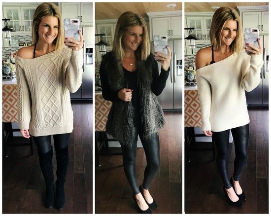 3 Ways to Wear Faux Leather Leggings #shopthelook | Faux leather .