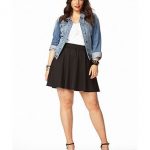 How to be stylish in a plus size skater skirt 19 outfit ideas .