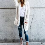 Solid Color Open Front Long Sleeve Hooded Cardigan Sweater .