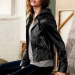 hooded leather jacket | Leather jacket with ho