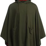 COOFANDY Unisex Casual Hooded Poncho Cape Cloak Fashion Coat .