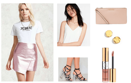 Metallic Skirt Outfits for Day & Nig
