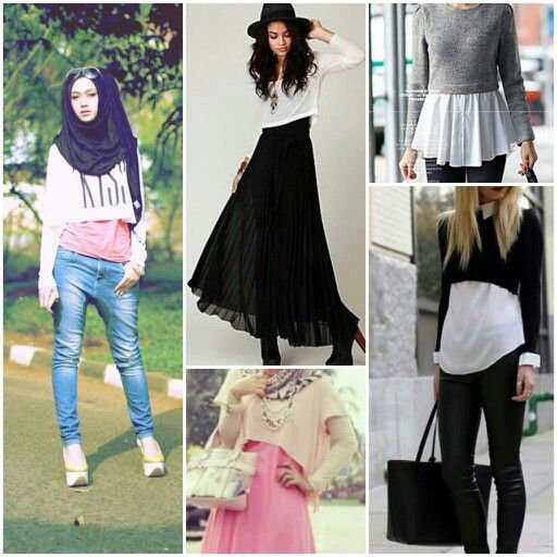 Crop Top Ideas | Who says those wearing Hijab can't wear the crop .