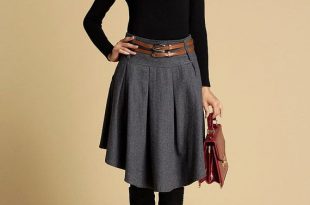 15 Amazing Tips on How to Wear Grey Wool Skirt - FMag.c