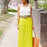 lime pleated palazzo pants look – Just Trendy Gir