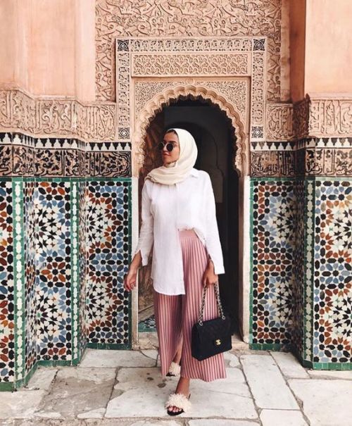 pleated palazzo pants with hijab – Just Trendy Gir