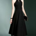 Black Cold Shoulder Keyhole Midi Dress - Black Dresses - Ideas of .