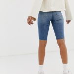 Weekday knee length denim shorts in blue | AS