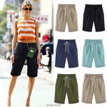 Women Comfy Linen Summer Casual Knee Length Cargo Shorts Holiday .