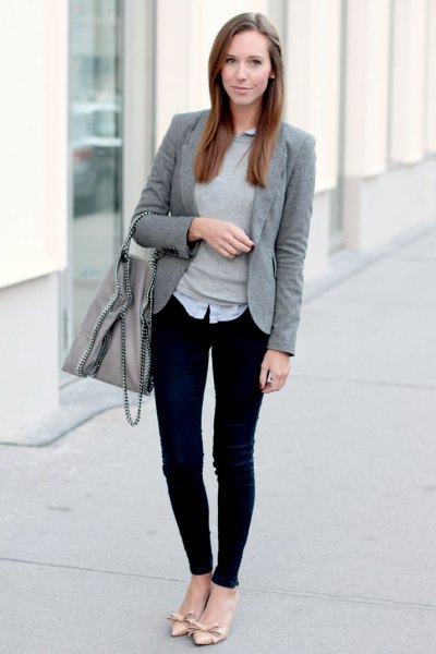 How to Wear Grey Blazer for Women: 15 Amazing Ideas - FMag.c