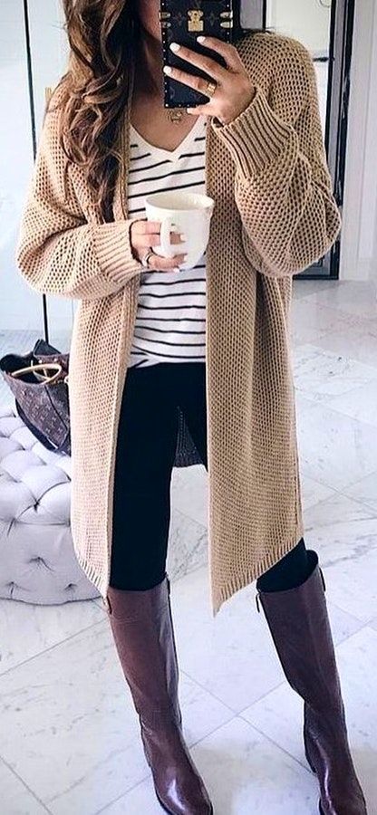 46 Cheap Cardigan Outfit Ideas for Fall and Winter | Warm outfits .