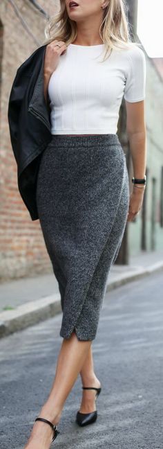 40 Real Women (No Models) Outfits | Fashion, Pencil skirt work .