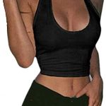 Amazon.com: E-Papaya Women Sexy Low Cut Halter Neck Sleeveless .