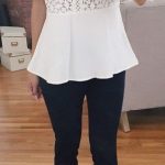 60 Trending Black And White Outfit Ideas For Fall: Lace Peplum + .