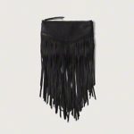 Faux Leather Fringe Wristlet Fringes on the front. Wrist strap can .