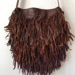 Real crossbody bag handmade bag soft&genuine leather with elements .