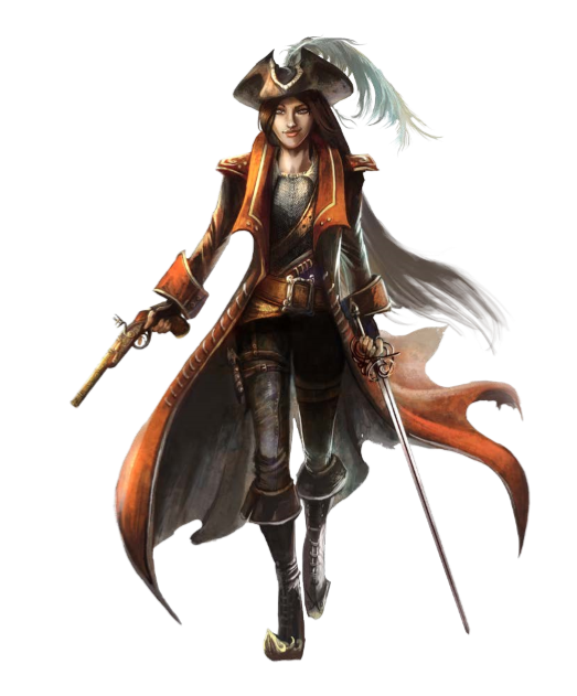 Female Rogue Gunslinger - Pathfinder PFRPG DND D&D d20 fantasy .