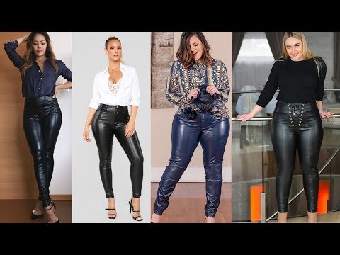 Leather pants outfit ideas || Women's fashion inspiration .